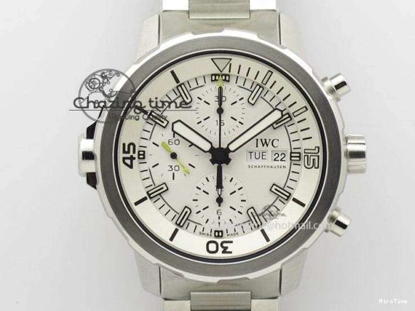 MIROTIME 0323 Versatile Aquatimer Chrono IW376803 V6F 1:1 Best Edition White Dial On SS Bracelet A 7359